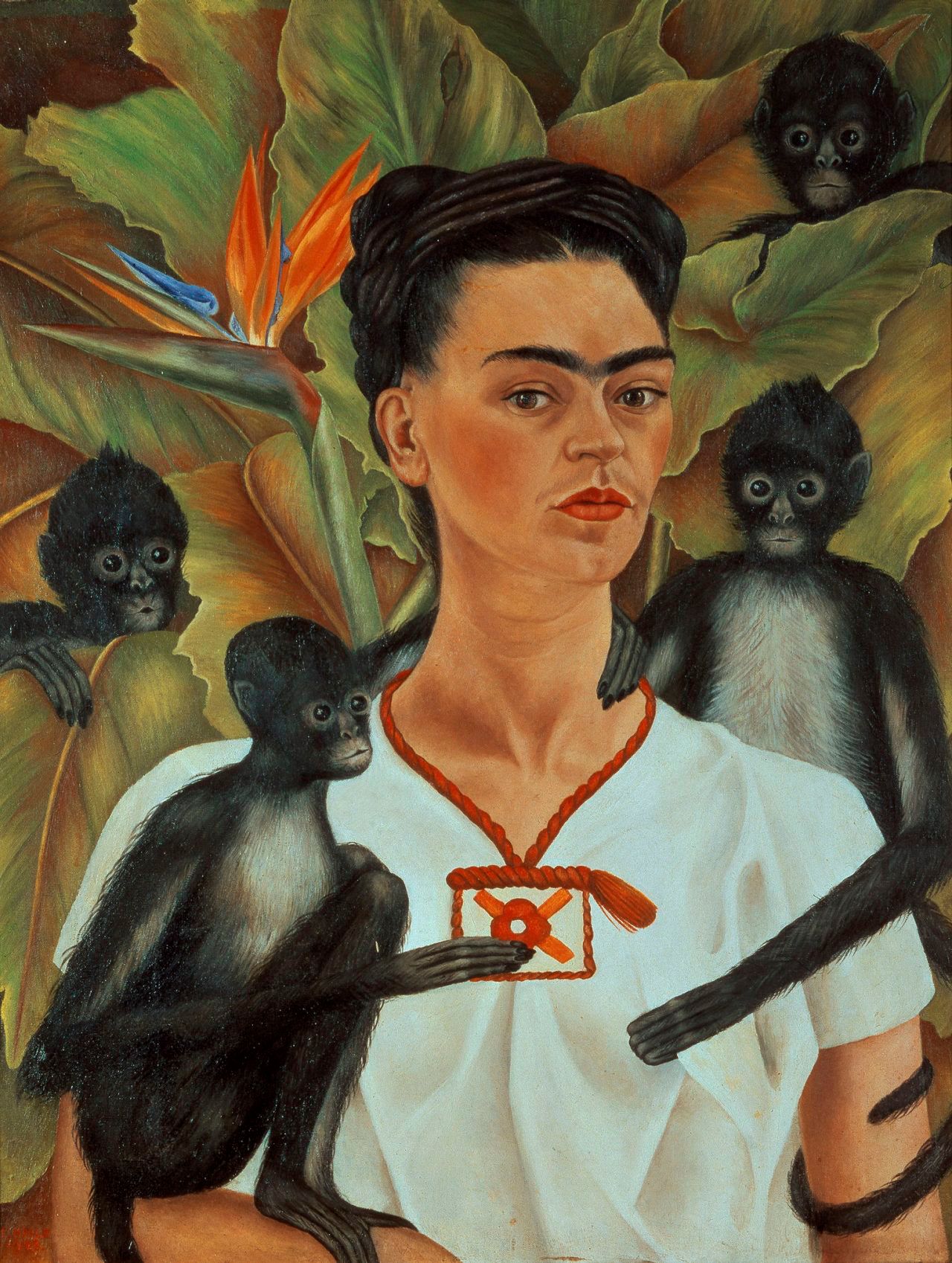 Frida Kahlo, autorretrato con monos - Colecció Banc Santander.